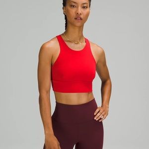 Lululemon Wunder Train Longline Bra Dark Red